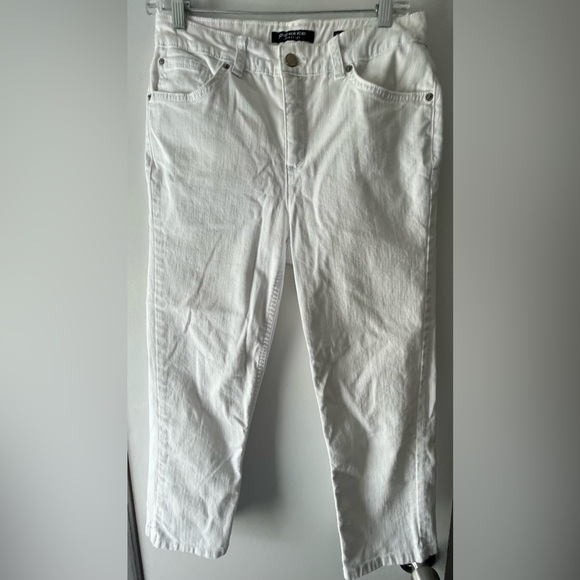 JONES NEW YORK SIGNATURE DENIM KENSINGTON CAPRI PANTS IN WHITE LADIES SIZE 8 - Picture 6 of 10